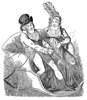 Symonds Collection: A Goldfinch and his Mistress, 1796.Artist: Isaac Cruikshank