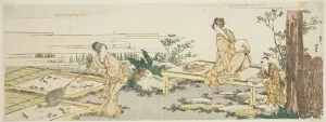 Goldfish Prints: Goldfish farm, Japan, n. d. Creator: Hokusai