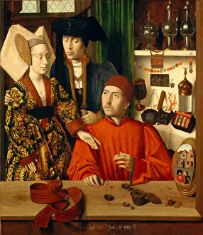 Jeweller Gallery: A Goldsmith in his Shop, 1449. Creator: Petrus Christus