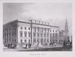 Goldsmiths Hall, London, c1835. Artist: WE Albutt
