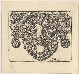 Goldsmiths Ornament with a Young Man Holding a Cornucopia, 1709 Goldsmiths Ornament with a Young Man Holding a Cornucopia, 1709