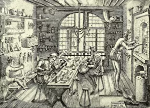 Jeweller Gallery: Goldsmiths Shop. Artist: Delaune, Etienne (1518-1583)