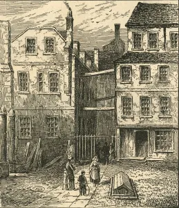 Central London Gallery: Goldsmiths Tomb in 1860, (1897). Creator: Unknown