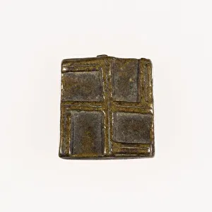 Asante Gallery: Goldweight with a Geometric Design, Ghana, 18th / 19th century. Creator: Unknown