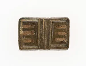 Goldweight with a Geometric Design, Ghana, 18th / 19th century. Creator: Unknown