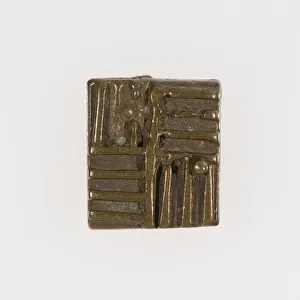 Goldweight with a Geometric Design, Ghana, 18th / 19th century. Creator: Unknown