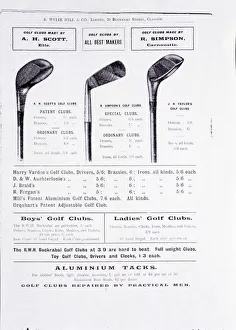 Golf Clubs from a catalogue
