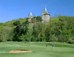 Conical Prints: Golf course and Castell Coch, Tongwynlais, near Cardiff, Wales