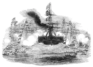 Portsmouth Prints: The Gomer Steamer coming into Portsmouth Harbour, 1844. Creator: Unknown
