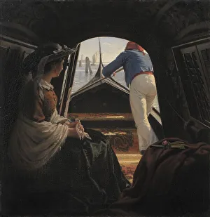 A Gondola, 1859. Creator: Julius Exner