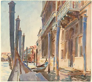 Gondola Moorings on the Grand Canal, 1904 / 1907. Creator: John Singer Sargent