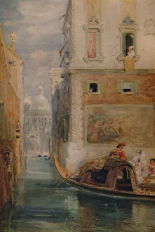 Gondolier Prints: The Gondola, Venice, 1865, (1935). Artist: James Holland