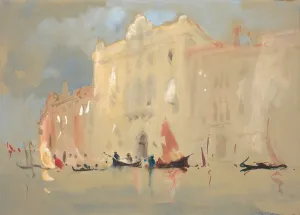 Brabazon Hercules Brabazon Gallery: Gondolas Before a Palace on the Grand Canal in Venice. Creator