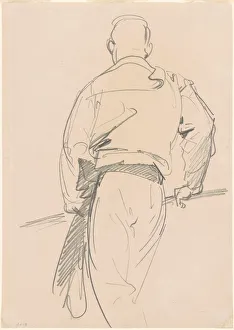 Sargent John Singer Prints: Gondolier, Venice, 1912. Creator: John Singer Sargent