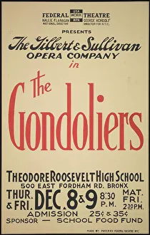 Sullivan Arthur Prints: The Gondoliers, New York, [1930s]. Creator: Unknown
