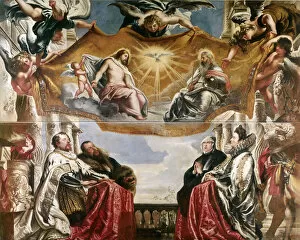 Gnadenstuhl Gallery: The Gonzaga Family in Adoration of the Holy Trinity, 1604-1605. Creator: Rubens, Pieter Paul