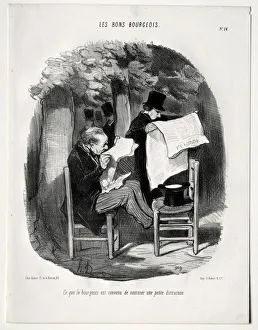 Honoredaumier French Prints: The Good Bourgeois, plate 14: What the bourgeois consider a distraction, 1846. Creator