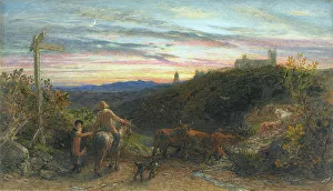 Road Sign Prints: The good farmer, 1865. Creator: Samuel Palmer