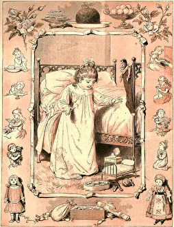 Consequence Prints: The Good Girl's Christmas, 1891. Creator: Adrien Marie