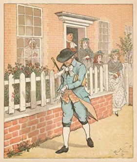 Book Illustration Gallery: The good man of Islington setting out to church, c1879. Creator: Randolph Caldecott