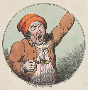 Sleepy Prints: Good Night, November 1, 1799. November 1, 1799. Creator: Thomas Rowlandson
