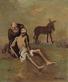 Lifting Prints: The Good Samaritan, 1940. Creator: Cyprian Majernik