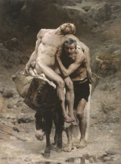 The Good Samaritan. Artist: Morot, Aime Nicolas (1850-1913)
