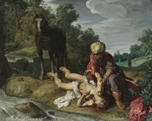 Reward Gallery: The Good Samaritan, c. 1612. Artist: Lastman, Pieter Pietersz. (1583-1633)