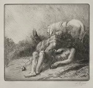19th 20th Century Gallery: The Good Samaritan. Creator: Alphonse Legros (French, 1837-1911)