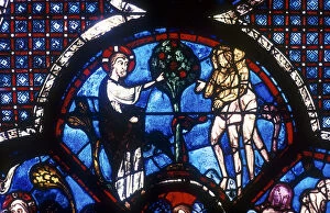 Glass Gallery: The Good Samaritan Window, Chartres Cathedral, France, 13th century