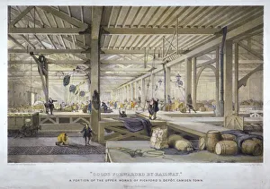 T Allom Gallery: Goods forwarded by railway, 19th century. Artist: Thomas Allom
