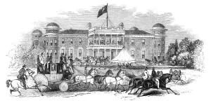 Goodwood House - scene in the park, 1844. Creator: Unknown