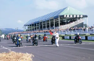 Start Prints: Goodwood revival meeting. Motorcycle race starting grid