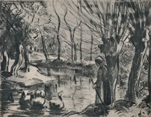 The Goose Girl, c. 1870s, (1946). Artist: Camille Pissarro