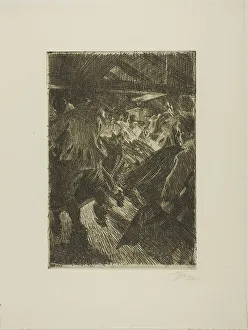 Folk Music Prints: Gopsmor Cottage, 1917. Creator: Anders Leonard Zorn