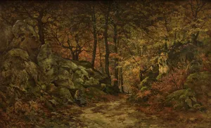 Undergrowth Prints: The Gorge aux Loups in Fontainebleau, c1840-1900. Creator: Joseph Coosemans