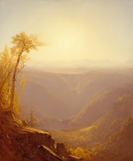 New York Prints: A Gorge in the Mountains (Kauterskill Clove), 1862. Creator: Sanford Robinson Gifford