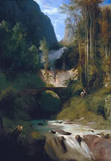 Amalfi Prints: Gorge near Amalfi, 1831. Artist: Blechen, Carl (1798-1840)