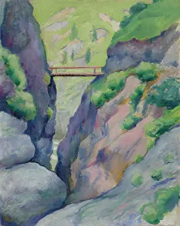 Macke Prints: Gorge in Tegernsee, 1910. Creator: Macke, August (1887-1914)