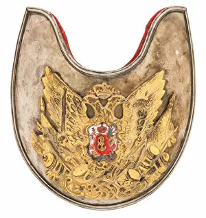 Grenadier Gallery: Gorget of a Grenadier Officer of the Cadet Corps, 1735-1762