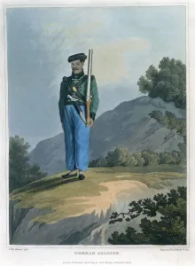 Gurkha Prints: Gorkah Soldier, 1819. Artist: Havell & Son