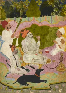 Huqqa Pipe Collection: Gosain Kirpal Girji, ca. 1720. Creator: Unknown
