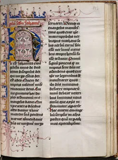 Gospel Book with Evangelist Portraits: Decorated Initial, c. 1480. Creator: Hausbuch Master
