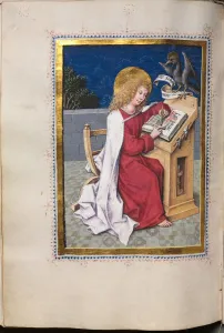 And Gold On Vellum Prints: Gospel Book with Evangelist Portraits: Saint John