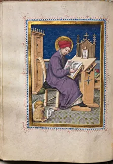 And Gold On Vellum Prints: Gospel Book with Evangelist Portraits: Saint Mark