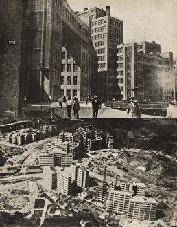 1933 Gallery: The Gosprom complex (Palace of Industry) in the Ukrainian city of Kharkov, 1933. Creator: Lissitzky