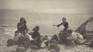 Fisherwomen Prints: Gossip on the Beach, c. 1885. Creator: Henry Peach Robinson