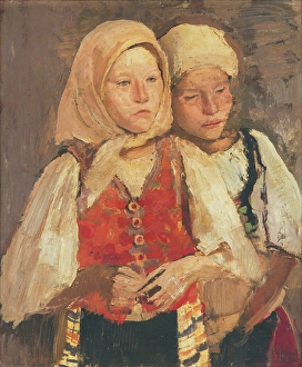 Double Portrait Prints: Gossips, 1934. Creator: Vladimir Kovar