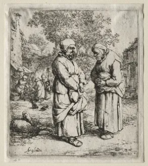 1610 1684 Prints: The two Gossips. Creator: Adriaen van Ostade (Dutch, 1610-1684)