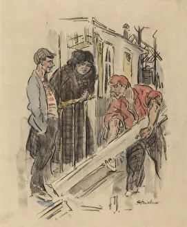 Gossips, late 19th-early 20th century. Creator: Theophile Alexandre Steinlen Gossips, late 19th-early 20th century. Creator: Theophile Alexandre Steinlen